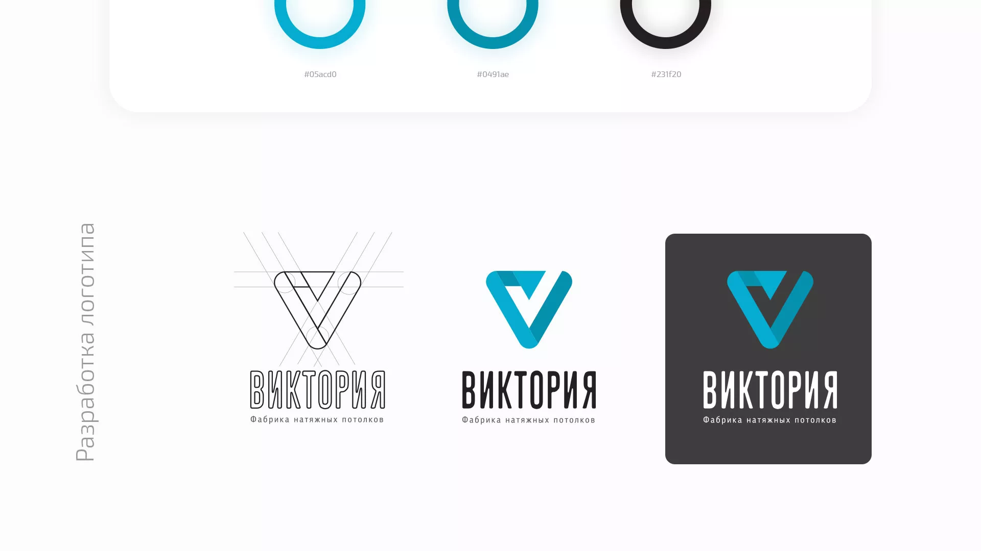 Разработка фирменного стиля компании по продаже и установке натяжных потолков в Анапе