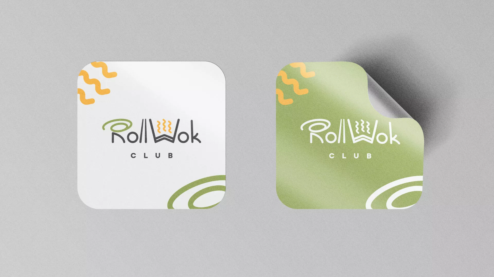 Разработка логотипа и фирменного стиля суши-бара «Roll Wok Club» в Анапе